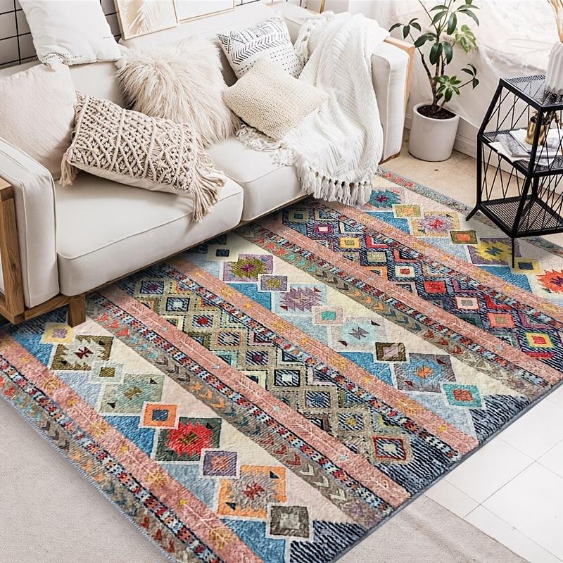 

Богемний стиль Розкішний Ретро Національний Вітер Килим Ретро Перський Стиль Вітальня Диван Килимок для Підлоги Домашній Килим Богемний Дверний Килимок 120x180cm