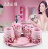 5/ 6pcs Resin Bathroom Accessories Sets/Dispensers/Dishes/Toothpaste Holders/tray/Bathroom Tumblers/kitchen Bathroom Products
