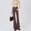 Jeans für Damen mit hoher Taille für den Herbst, Kleine Hufeisenhosen für elastische Schlaghosen für Damen mit Herbst, Winzige Hosen für Damen