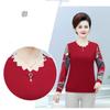 Mom's Bottoming Shirt New Spring Autumn New Printed Blouse Fashion Long Sleeve Round Neck T-shirt XL-5XL