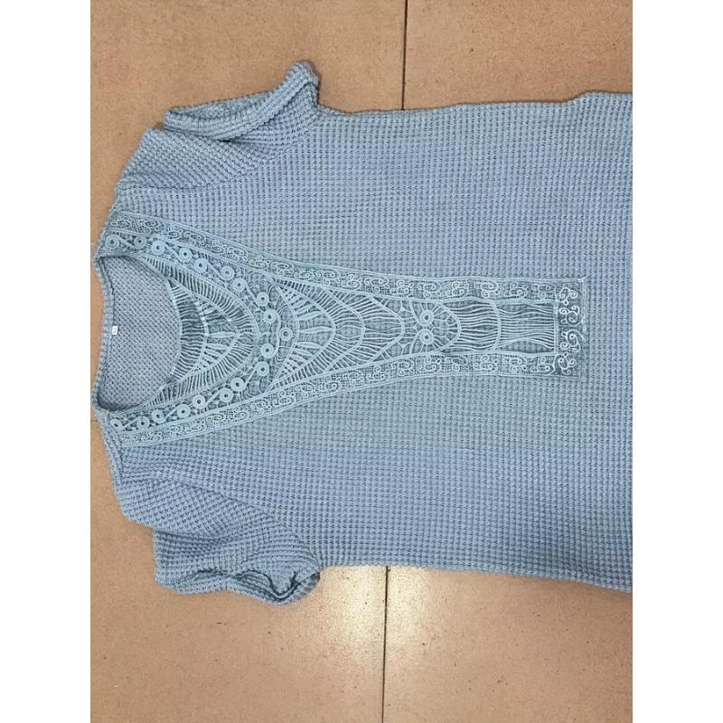 Lace Splicing Crew Neck T-shirt, Casual Short Sleeve Top For Spring & Summer, Women's Clothing