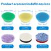 21/44Pcs Mini Car Polishing Pads 1/2/3inch Washable Polishing Sponge Pads Wool Microfiber/Sponge Polishing Pad for Car Furniture