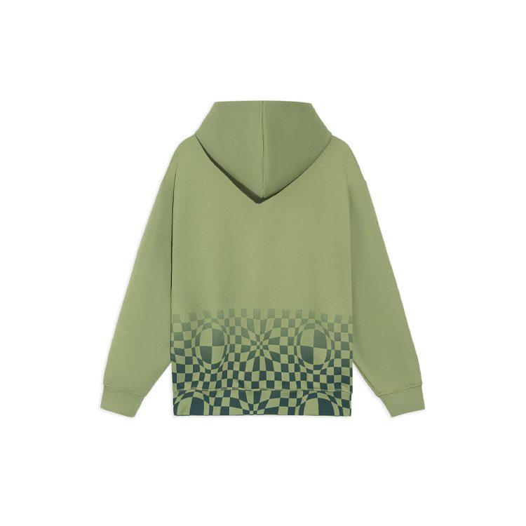 Li Ning BADFIVE Sweatshirts Unisex Green Hooded Moderate Regular AWDRH63-2