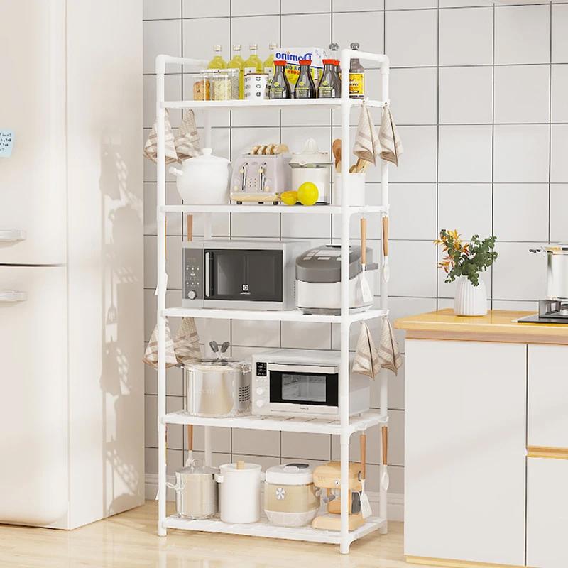 Multi Story Storage Shelves In The Kitchen, Designed With 4/5 Floors, Used For Kitchen, Dormitory, And Bathroom Storage Cabinets