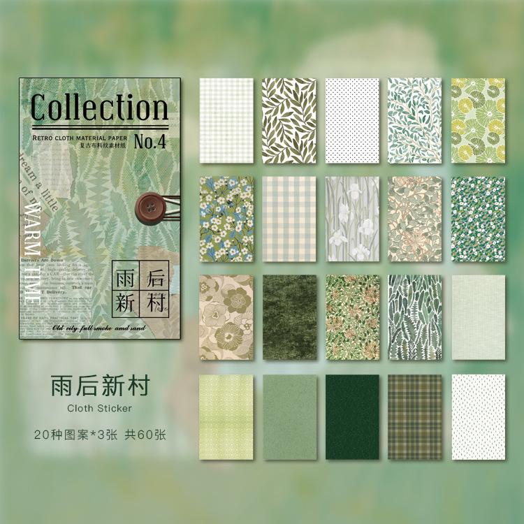 

60 pcs Retro artistic floral patterns Decorative paper Planner Scrapbooking Creativity handmade Diy Junk Journal Supplies