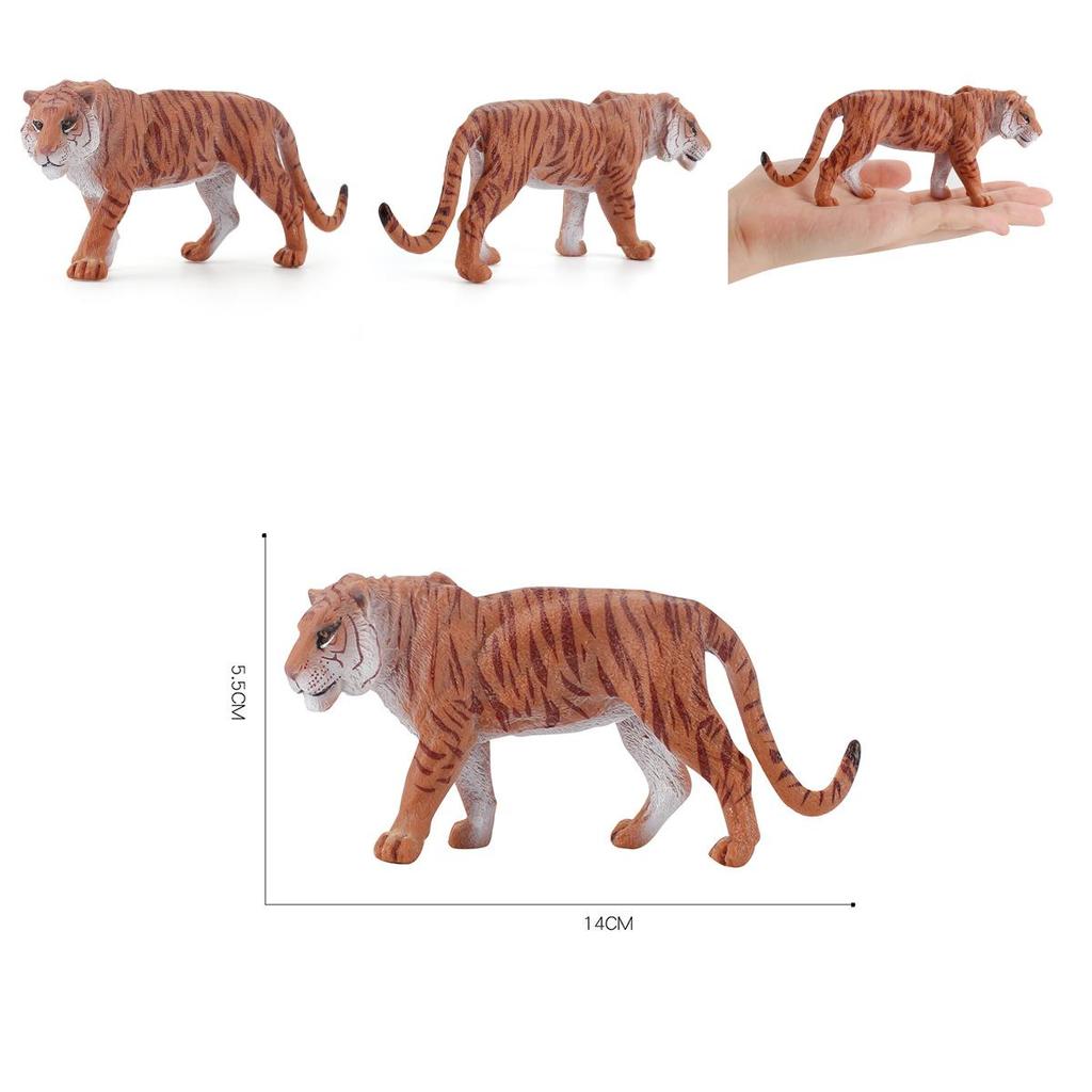 Pvc Tiger Model Static Collectible For Kids Educational Display