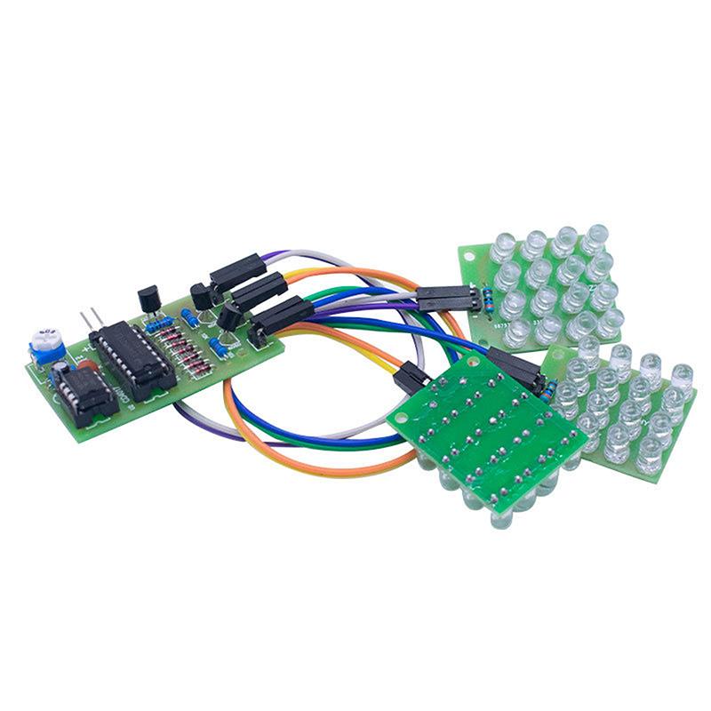Cd4017+Ne555 Rot Weiß Blau LED Wasserlicht Produktion DIY Kit Löten Lernen Elektronisches Modul Ersatzteile Tj-56-715 DC 12V