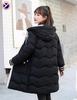 inotenka Long Winter Padded Simple Warm for Commuting and Sizes Women's Coat, Outerwear, Hooded, Thick, Jacket, Design, School, S-XL (M, Black)