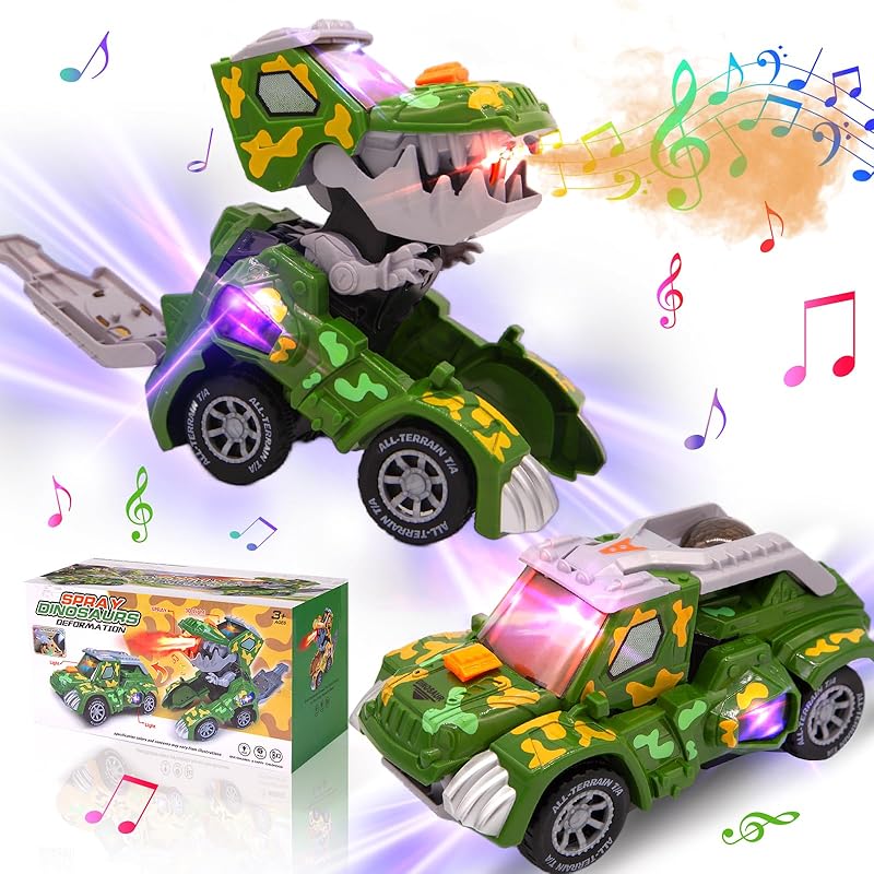 

car toys LED deformed dinosaur car electric rc car sing toy cars remote control car radio controlled car wireless operation gift birthday present