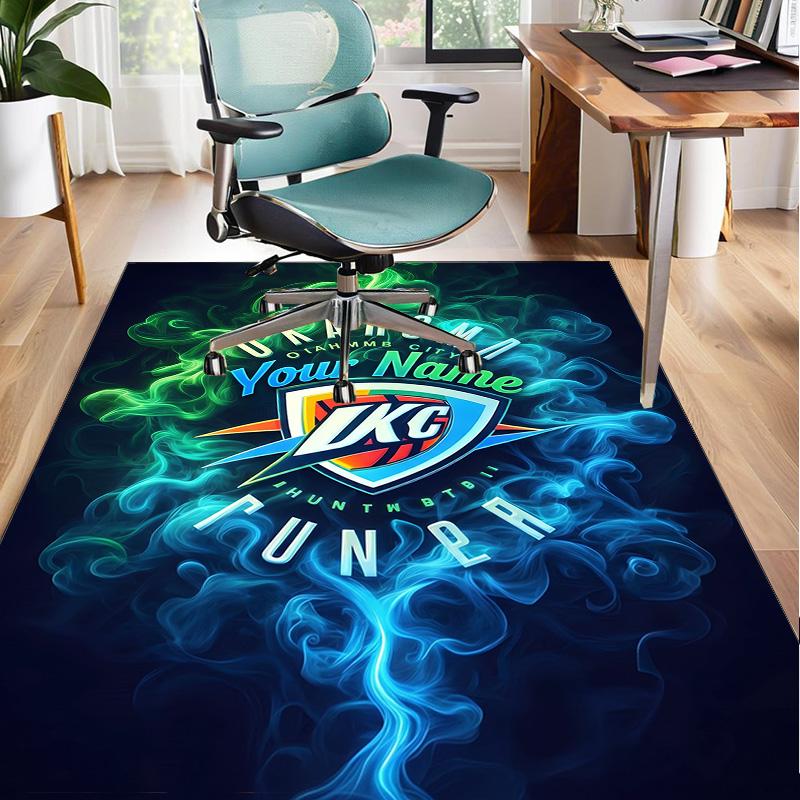 Custom Name Rug Oklahoma Sports Team Area Rug Suitable for Indoor And Outdoor,Carpets for Homes, Offices,Living Rooms,Home Decor,Christmas Gift
