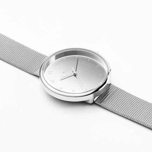 KLON CONNECTION ELFIN LATTER -mirror .ver- 38mm Silver Watch with Mirrored Finish, Simple and Popular Brand for Men and Women