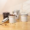 Airtight Stainless Steel Coffee Canister with Spoon