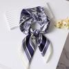 70cm Vintage Korean Style Silk Scarf: Versatile Faux Silk Neckerchief with Vintage Print for Women