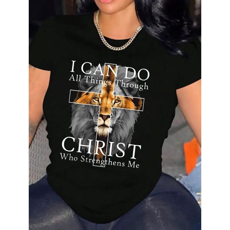 Europäische Größe Damen Lässiges Kurzarm-T-Shirt 1 Stück Schwer - Bequemer Rundhalsausschnitt, Weiche Süße T-Shirts Tops