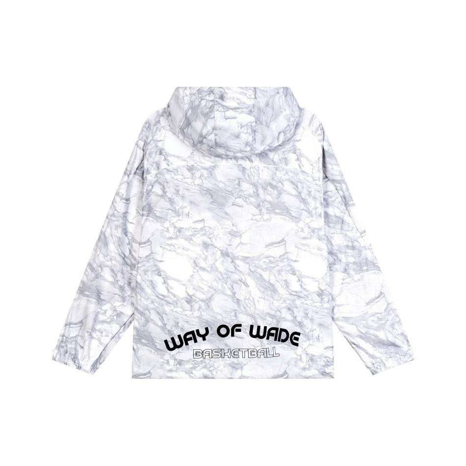 Li-Ning Wade Series Full Print Letter Zip-Up Hooded Sports Windbreaker Men Outerwear AFDV209-6