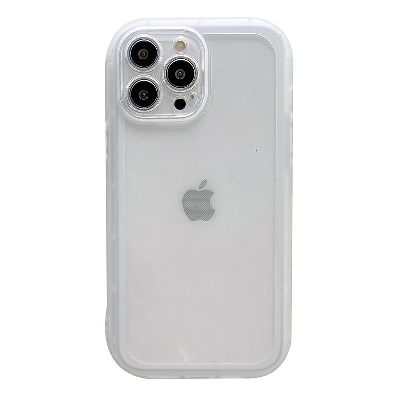 INS Solid Color Phone Case For For Iphone Air 14 13 11 12 1 16 17 Pro Max Frosted Transparent Anti-drop Back Cover Bumper