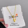 Collier pendentif Tournesol Goutte d'Eau Doré pour Femmes - Tendance, Chaîne de Clavicule Polyvalente avec Pendentif Gland