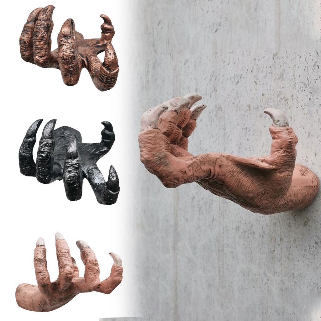 Halloween Witch Hand Key Holder Wall Mounted Hooks- Spooky Gothic Home Decor - Multifunctional Hooks For Hanging Keys Jewelry