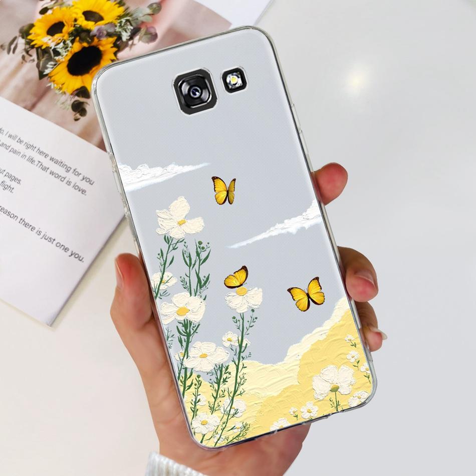 Stilvolle Blume Schmetterling Handyhülle Für Samsung Galaxy A5 2017 A520F Weiche Silikon TPU Hülle Für Samsung A5 2015 2016 A500 A510F