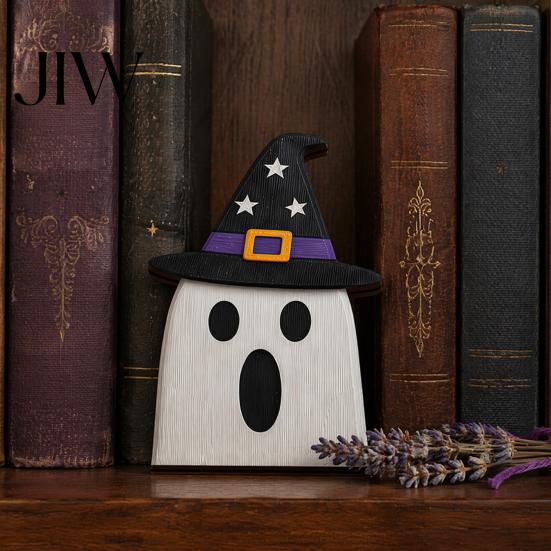 Decorative Wooden Halloween Signs BOO Decoration for Tiered Trays, Creative Independent Boo Letter Blocks Solid Wood Tabletop Centerpieces Party Decor