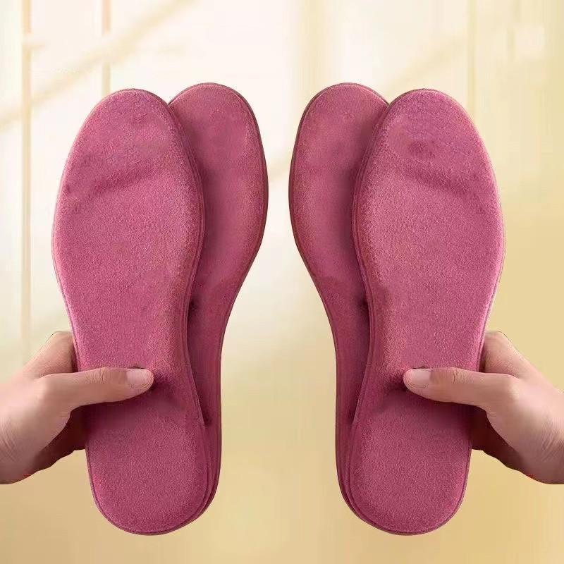 4/2Pcs Winter Fur Self Heating Insoles Foot Thermal Thicken Insole Memory Foam Shoe Pads Warm Sports Shoes Inserts for Women Men