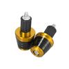 Motoforti Handlebar End Caps, Plug Bar Ends, Anti-Slip, Universal Hand Grips for Motorcycles, 18mm, Gold Tone, 2 Pieces