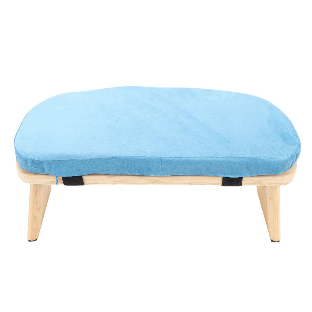 Wooden Meditation Bench Ergonomic Detachable Meditation Kneeling Stool Soft Cushion for   with Carry Bag