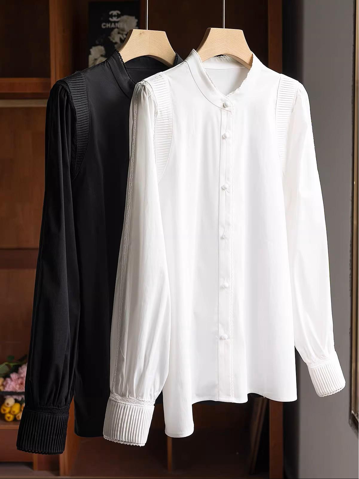 

Women s French Korean Style Long-Sleeved Shirt - New Takk Fashionable Design Medium чёрный