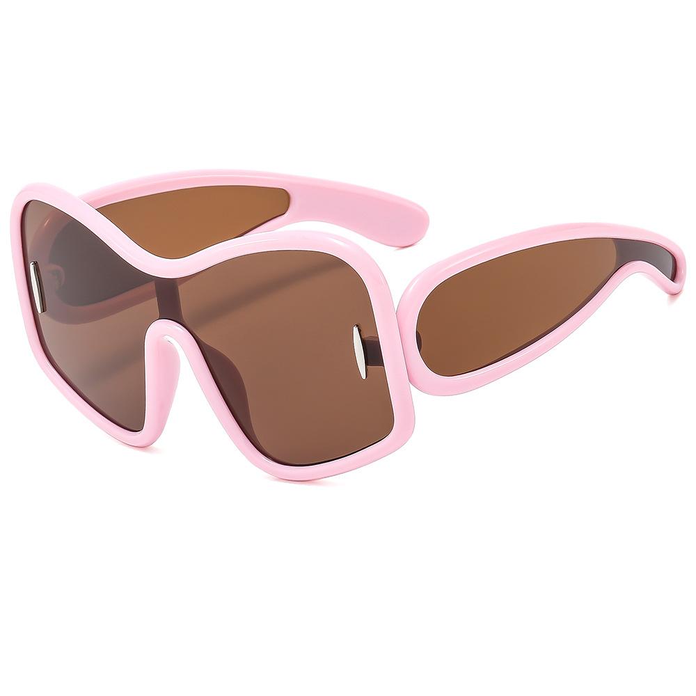 New Integrated Large Frame One-piece European and American Women's Sunglasses Fashion Trend Men's Sunglasses Women