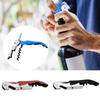 Multi-Use Bottle Opener Wine Key Double Hinge Waiters Wine Key Wine Opener With Foil Cutter Kitchen Supplies Tools For Bar Home
