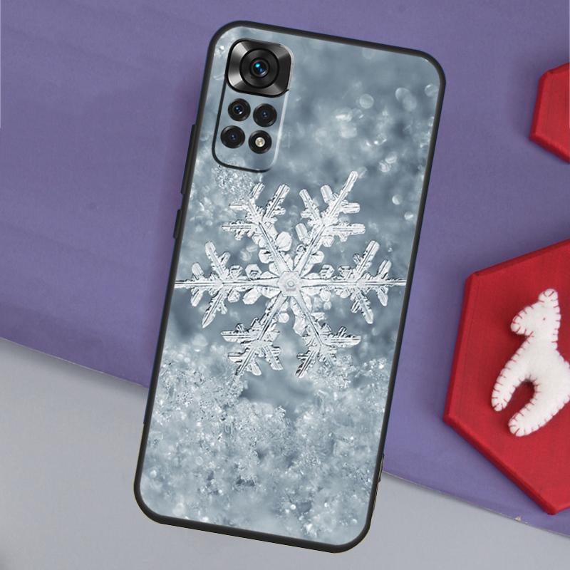 Snow Snowflake Winter Funda For Xiaomi Redmi Note 14 13 12 11 Pro 9 10 9S 10S 11S 12S Redmi 14C 10C 12C 13C Case