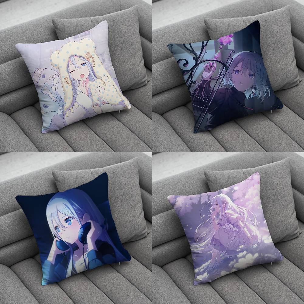 Project Sekai YYoisaki Kanade Pillow Case For Home Bedroom Car Office Decoration Living Room Sofa Cushion Cover Suitable