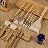 Premium-12 PCS Pottery Glaze Brushes Set With Goat Hair & Brush,Professional Soft Bristle For , Clay, Acrylic Painting