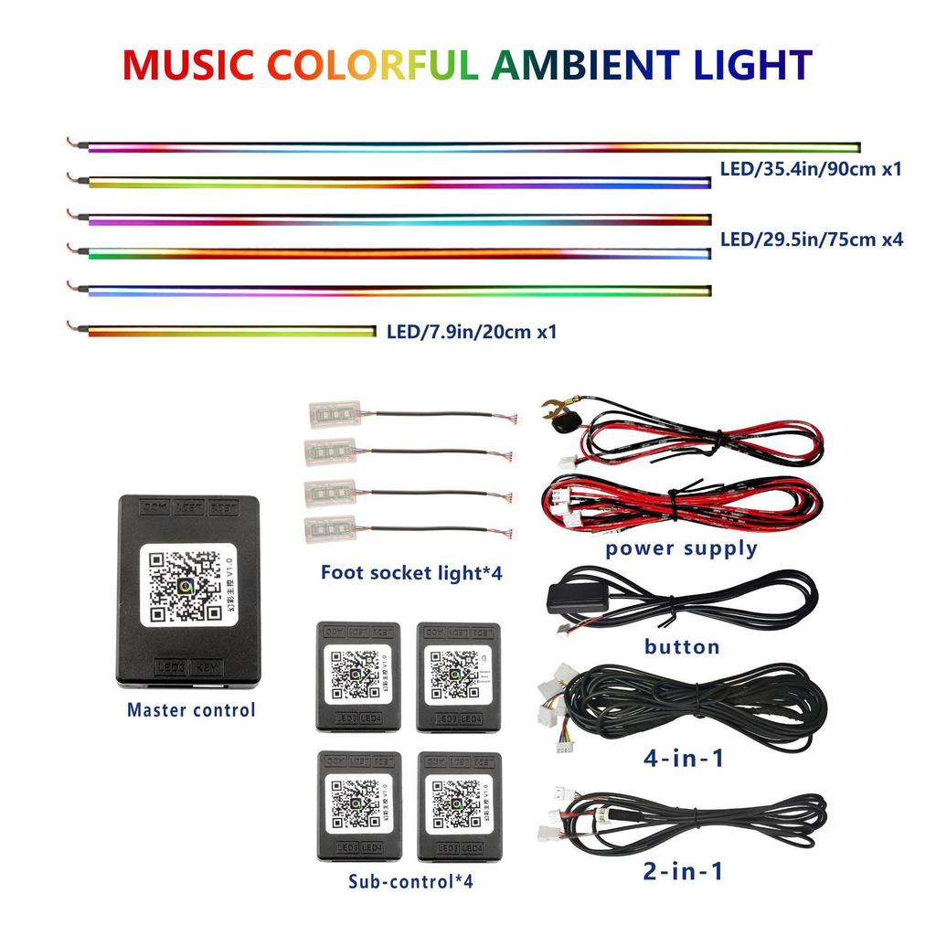 LED Interior Ambient Lights for 2017-2018 Jeep Renegade