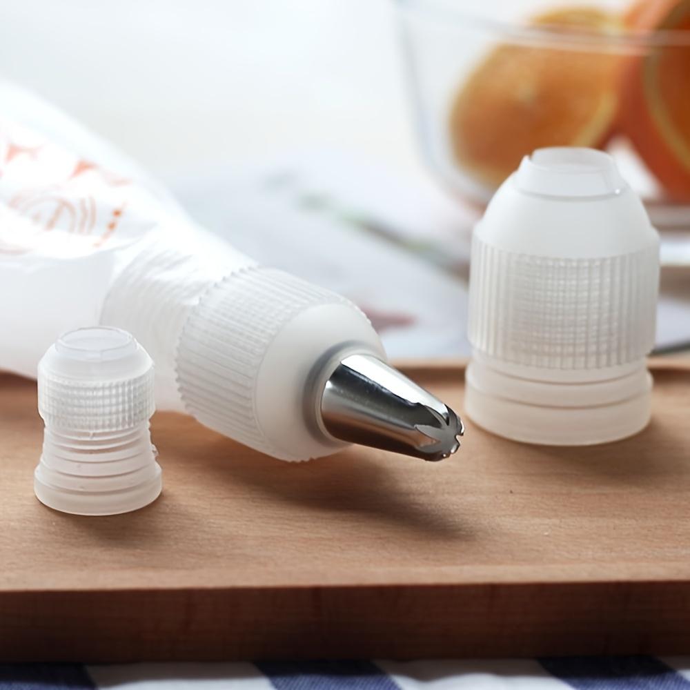 4 st Praktiskt Bakverktygsset - Inkluderar Små och Stora Plastadaptrar, Spritspåsar, Spritstoser för Grädde,