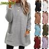 Women's Fashion Casual Solid Color Print Long Sleeve Hoodies & Sweatshirts