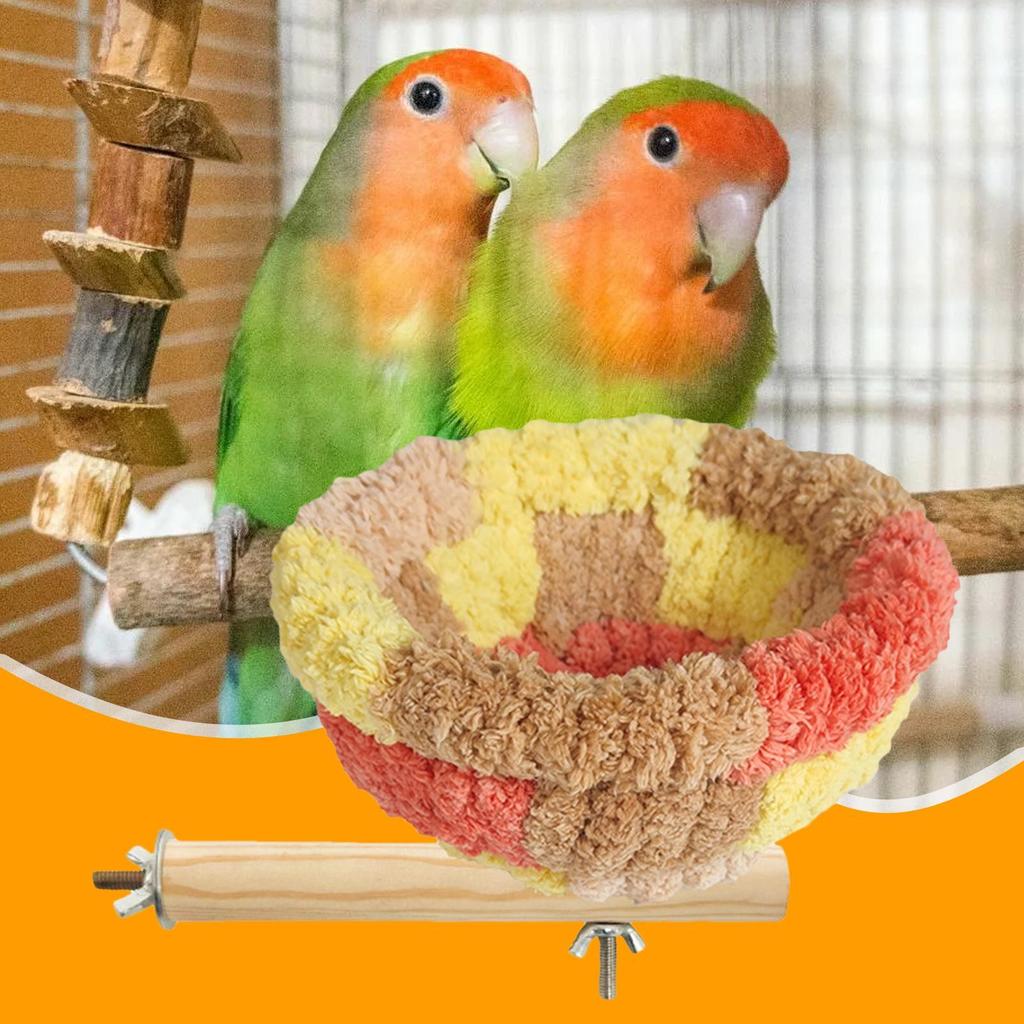 Parakeet Nest Velvet Cockatiel Nest Bird House Warm Bed Nesting Cockatiel Cage Accessories Pet Supplies For Macaw Cockatoo