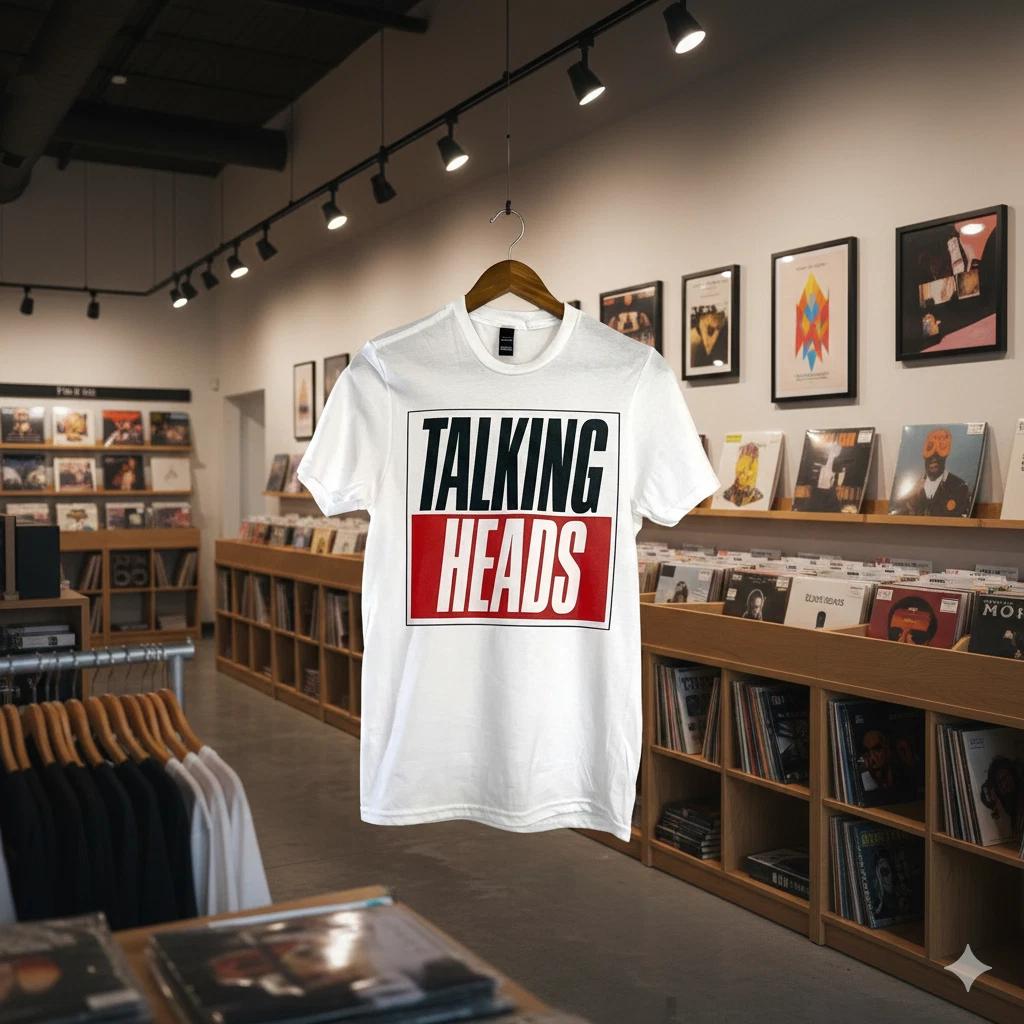 Unisex Adult Casual Music Talking Heads Logo T-Shirt Wave Rock Band... XXL