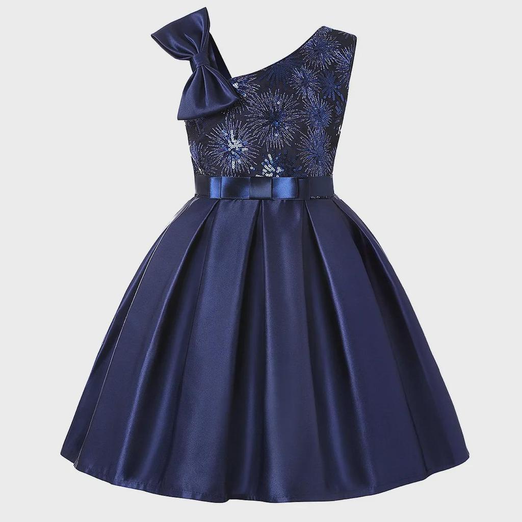 2024 European & American High-End Sequined Evening Dresses for Girls