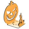 Halloween Shadow Candle Holder Funny Shadow Stand Candlestick with Witch Skeleton Pumpkin Cat Silhouette Holiday Table Centerpiece