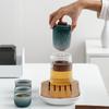Japanese Style Kung Fu Tea Set Portable Glass Quick Tea Cup One Pot Four Cups with Bag