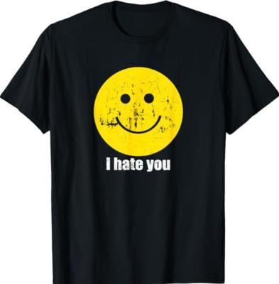 I Hate You Smiling Face T-Shirt