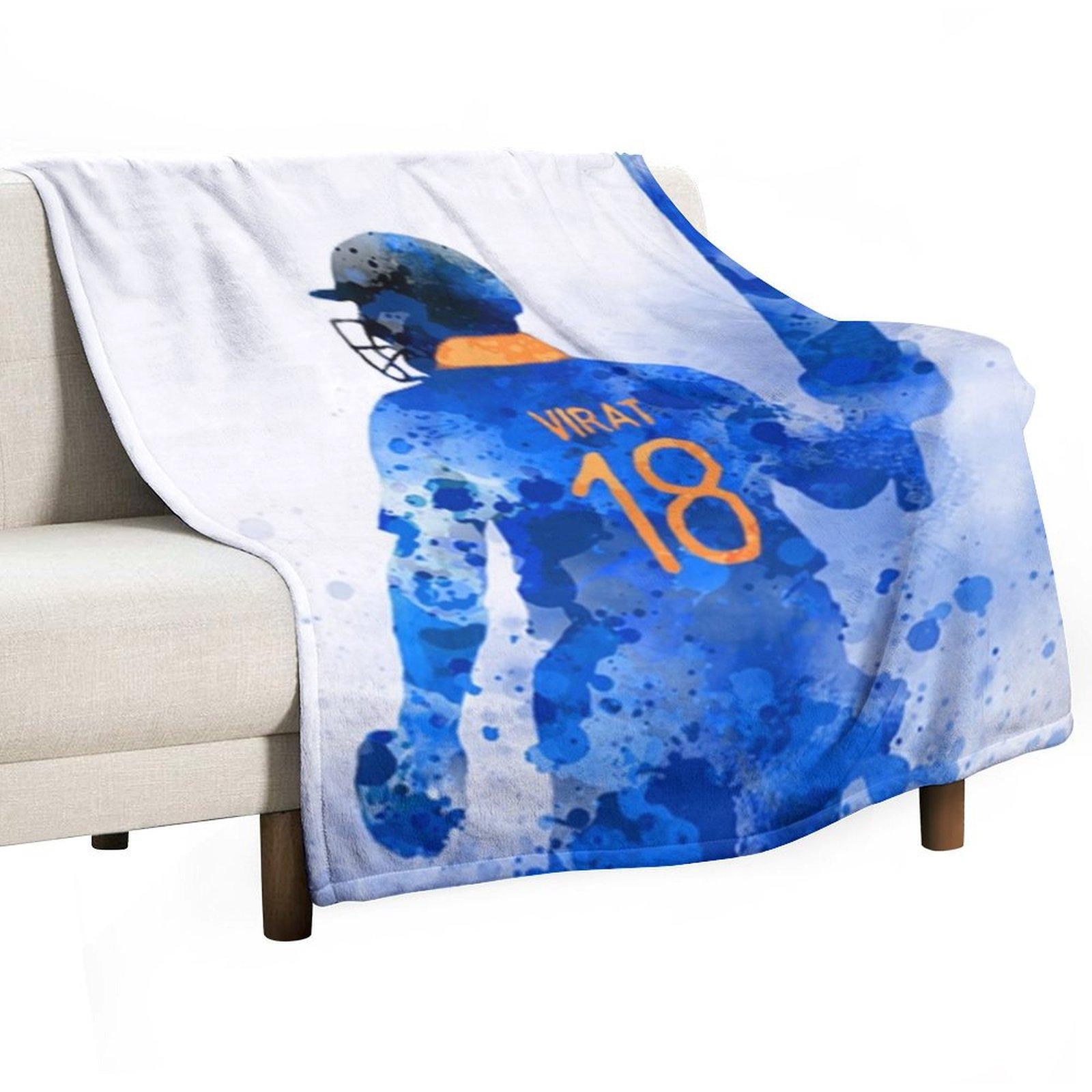 Virat Kohli 2#081022 Throw Blanket Soft Decorative Sofa Nap Stuffeds Blankets 30x40in