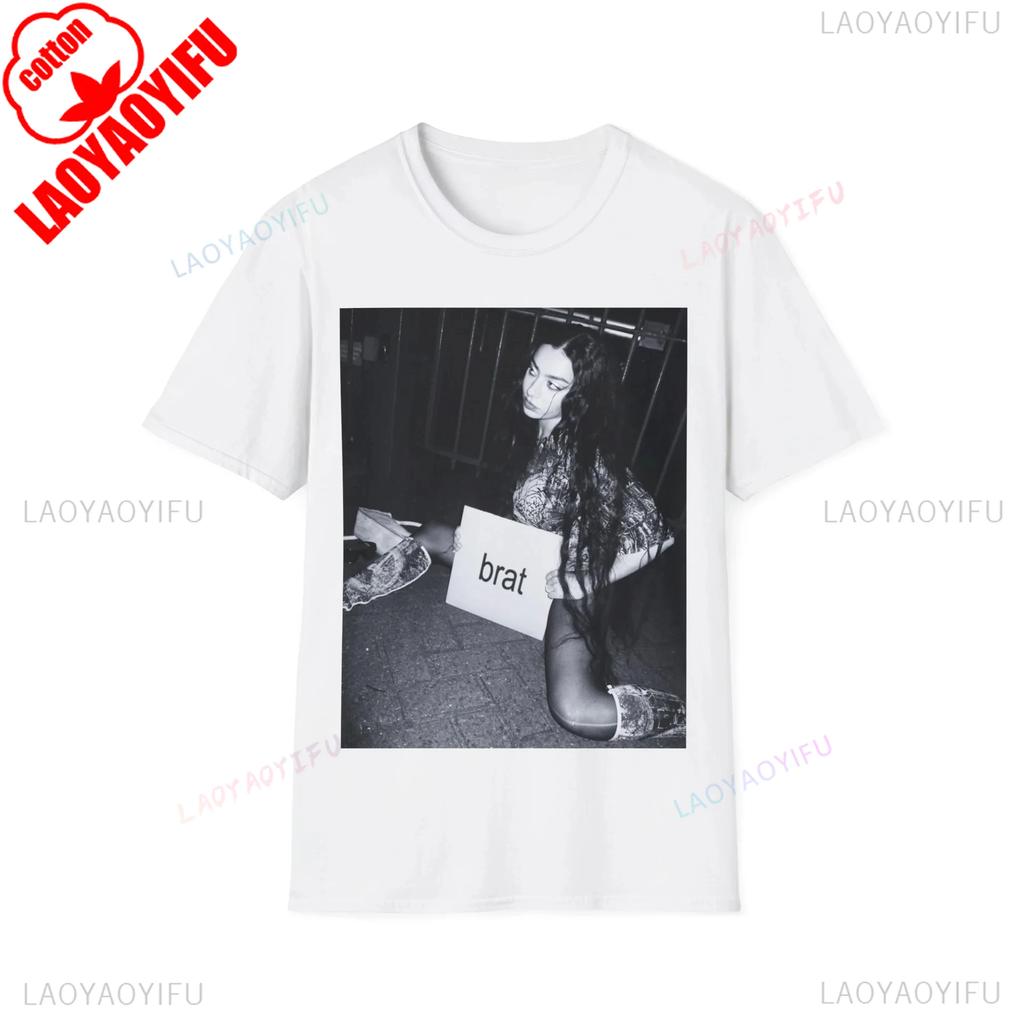Charli Xcx Troye Sivan Sweat Tour Double Sided Graphic Tshirt Music Concert Unisex Casual Streetwear Short Sleeve Tee
