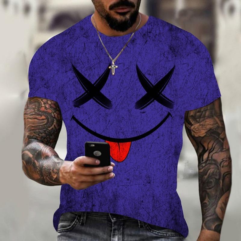 Summer Short Sleeved T-shirt Men's Classic 3D Printed Loose Casual T-shirt