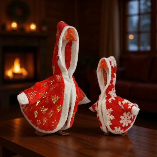 Christmas Porch Goose Outfit for 23-Inch Geese Festive Goose Clothing Breathable Seasonal Goose Apparel for Lawn Decor