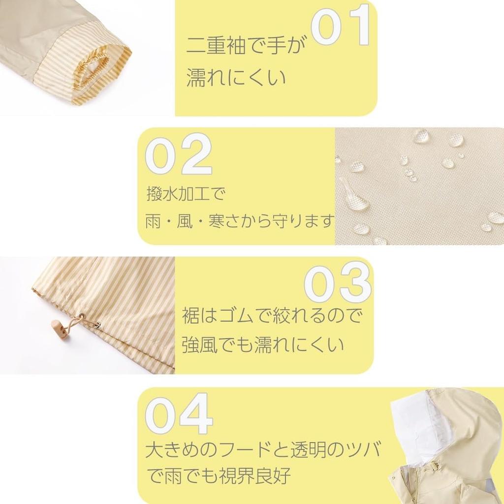 Jecca Long Perfect for and Includes Storage Backpack and Rain Poncho Women's Raincoat, Cycling, Motorcycles, Commuting, School, Bag, Compatible,