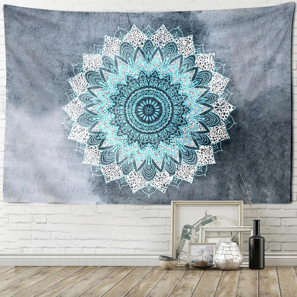Tapiserie cu mandala indiană, agățată pe perete, covor de plajă cu nisip, pătură, cort de camping, saltea de călătorie, tapiserii de dormit boem