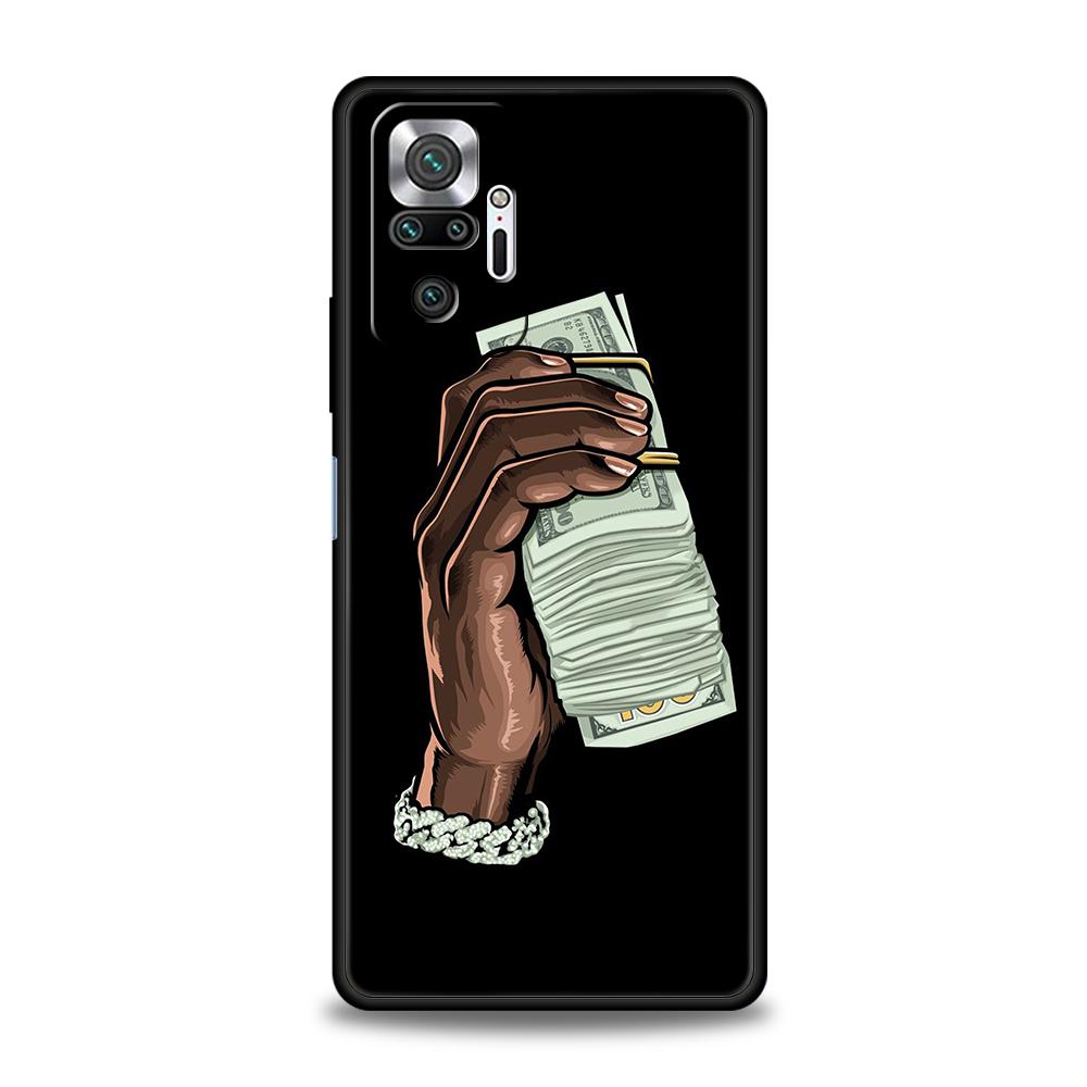 USD Dollar Cash Luxury Phone Case Cover for Redmi 14C 10C Note 14 13 12 10 11 Pro Plus 7 8T K40 K50 Gaming Pro Plus 5G TPU Shell