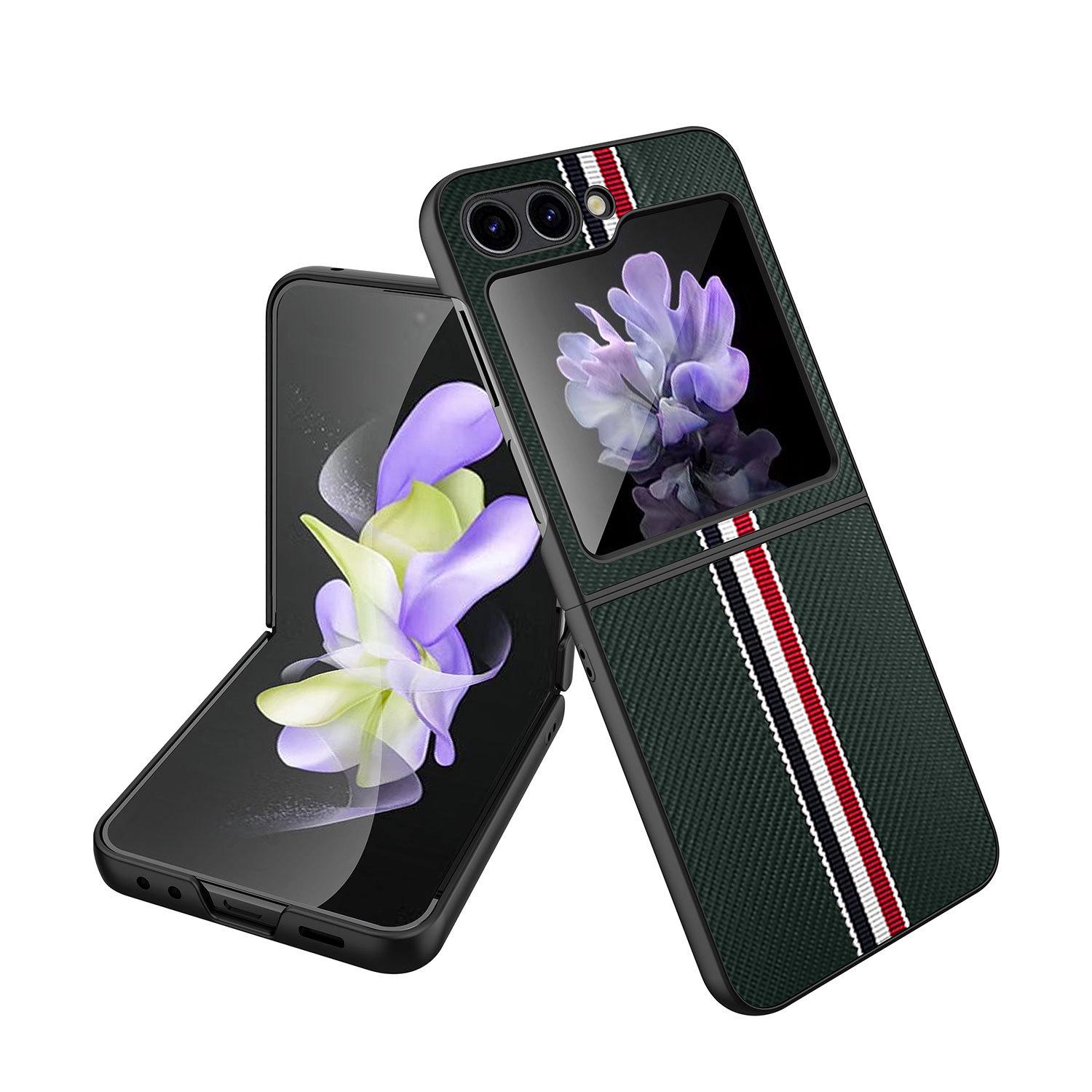 

Compatible with Samsung Flip5: Anti-Drop Foldable Screen Protector, Integrated Leather Case, Business Flip5 Protective Case. Samsung Galaxy Z Flip5